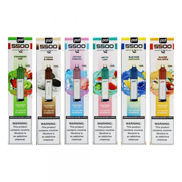 Pod 5500 V2 Disposables [5500 Puffs] - Frozen Sour Apple